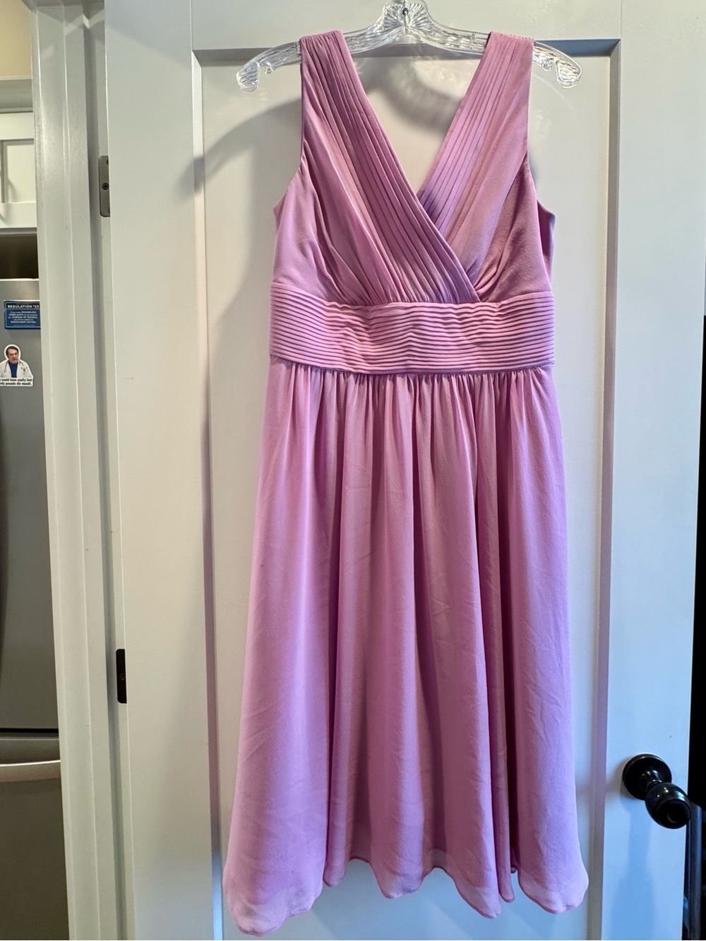 L.K. Bennett Dr. Lori Purple Silk Chiffon Pleated Midi Dress. Size UK 12 US 8